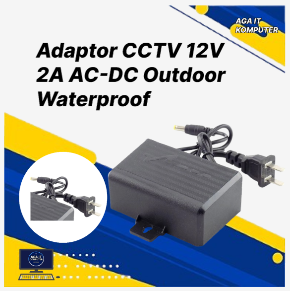 Adaptor CCTV 12V 2A AC-DC Outdoor Waterproof
