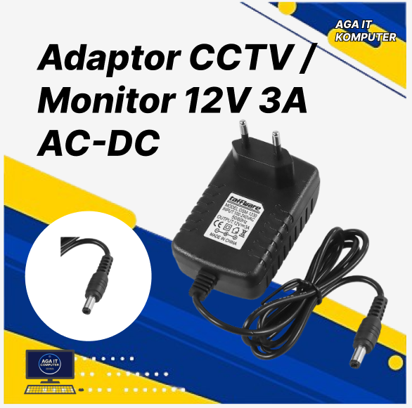 Adaptor CCTV / Monitor 12V 3A AC-DC