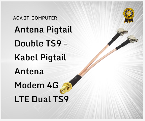 Antena Pigtail Double TS9 – Kabel Pigtail Antena Modem 4G LTE Dual TS9
