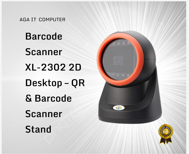 Barcode Scanner XL-2302 2D Desktop – QR & Barcode Scanner Stand