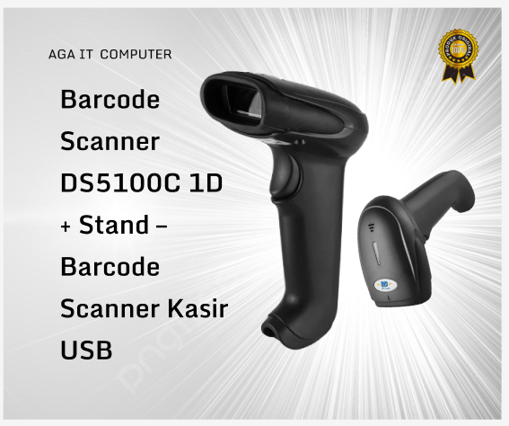 Barcodee Scanner DS5100C 1D + Stand – Barcode Scanner Kasir USB