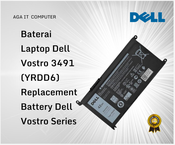 Baterai Laptop Dell Vostro 3491 (YRDD6) – Replacement Battery Dell Vostro Series