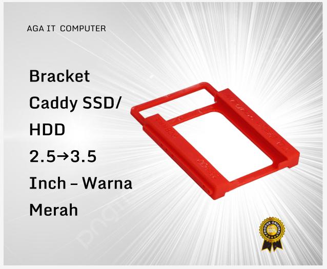 Bracket Caddy SSD/HDD 2.53.5 Inch – Warna Merah Disk Pc