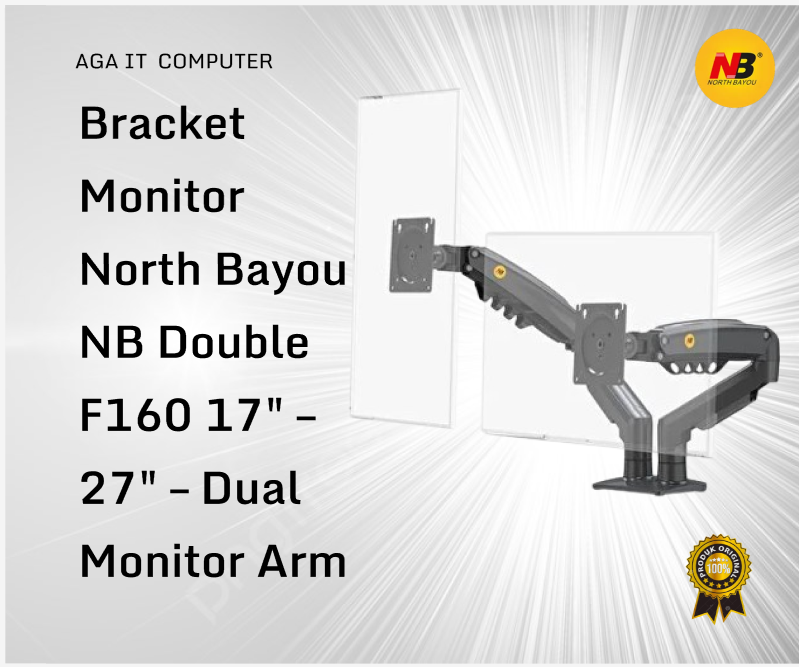 Bracket Monitor North Bayou NB Double F160 17" – 27" – Dual Monitor Arm