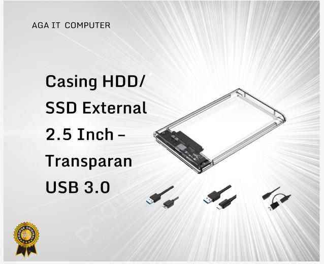 Casing HDD/SSD External 2.5 Inch – Transparan USB 3.0 Disk Harddisk