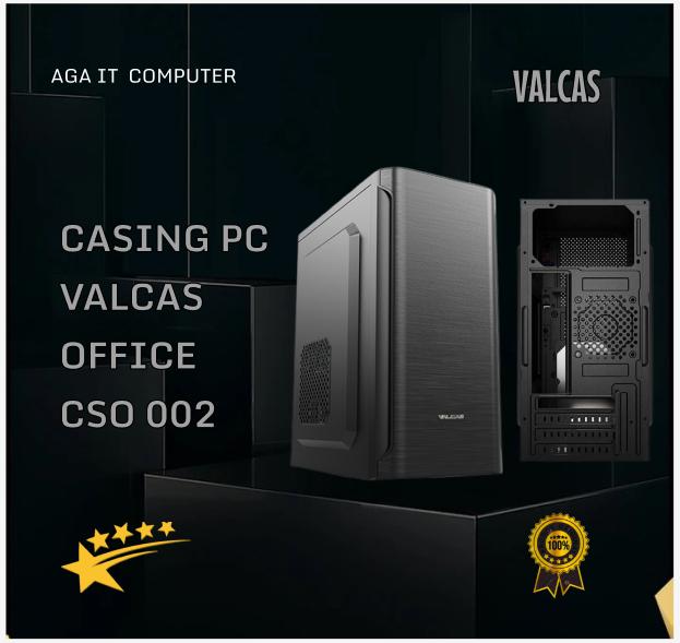 Casing PC VALCAS Office CSO-002 – Desain Simpel Elegan + Kokoh untuk PC Kantoran / Sekolah