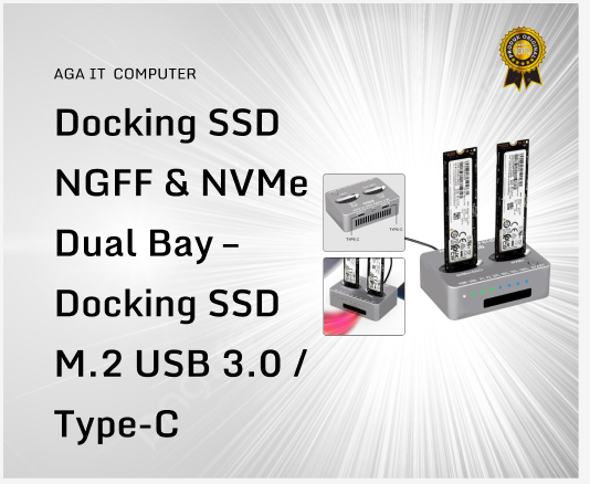 Docking SSD NGFF & NVMe Dual Bay – Docking SSD M.2 USB 3.0 / Type-C