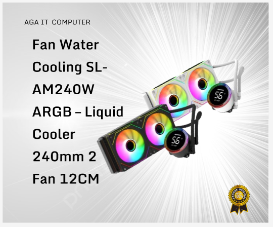 Fan Water Cooling SL-AM240W ARGB – Liquid Cooler 240mm 2 Fan 12CM