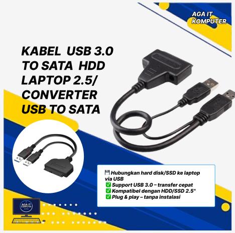 KABEL  USB 3.0 TO SATA  HDD LAPTOP 2.5/ CONVERTER USB TO SATA
