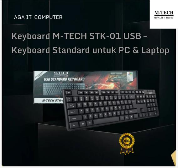 Keyboard M-TECH STK-01 USB – Keyboard Standard untuk PC & Laptop Computer