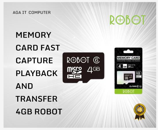 MEMORY CARD FAST CAPTURE PLAYBACK AND TRANSFER 4GB ROBOT