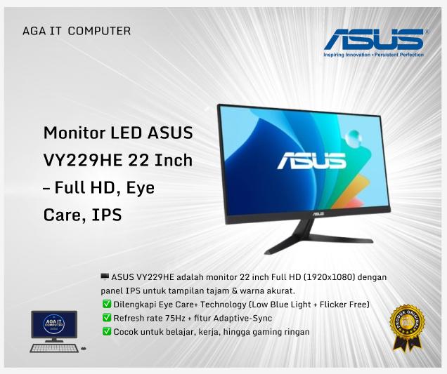 Monitor LED ASUS VY229HE 22 Inch – Full HD, Eye Care, IPS