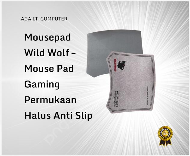 Mousepad Wild Wolf – Mouse Pad Gaming Permukaan Halus Anti Slip Kain Computer