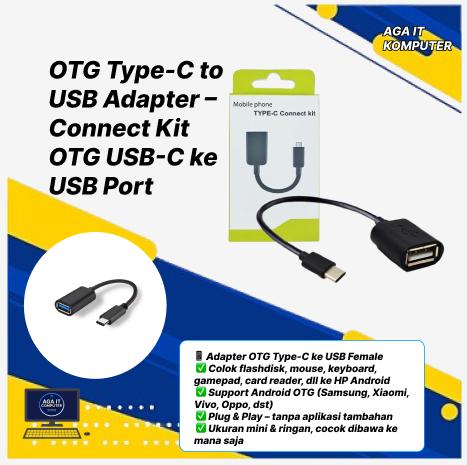 OTG Type-C to USB Adapter – Connect Kit OTG USB-C ke USB Port Storage