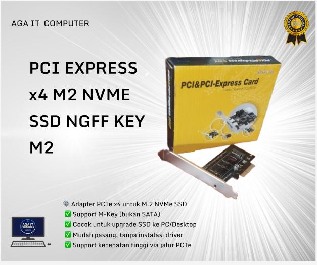 PCI Express x4 M2 NVMe SSD NGFF Key M2 Adapter PCIe untuk Upgrade SSD ke PC Desktop Tanpa Driver Cepat Penyimpanan Storage