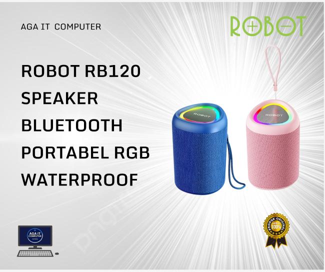 ROBOT RB120 Speaker Bluetooth 6 Pink Portabel RGB Waterproof IPX4 Bass Wireless