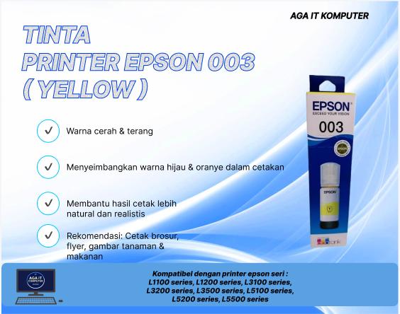 TINTA PRINTER EPSON 003 ORIGINAL  Cyan  Toner