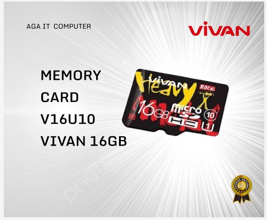 VIVAN Kartu Memory V16U10 16GB Micro SD Card Kapasitas Besar untuk Penyimpanan Data Penting Anda